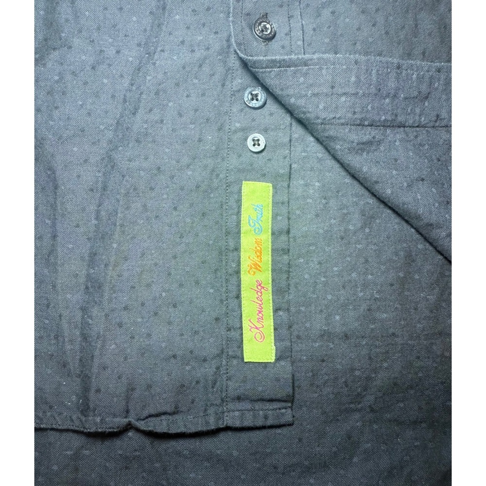 Robert Graham Mens XL Shirt Black Dots All Over Long Sleeve Button Up Flip Cuffs - Picture 9 of 11